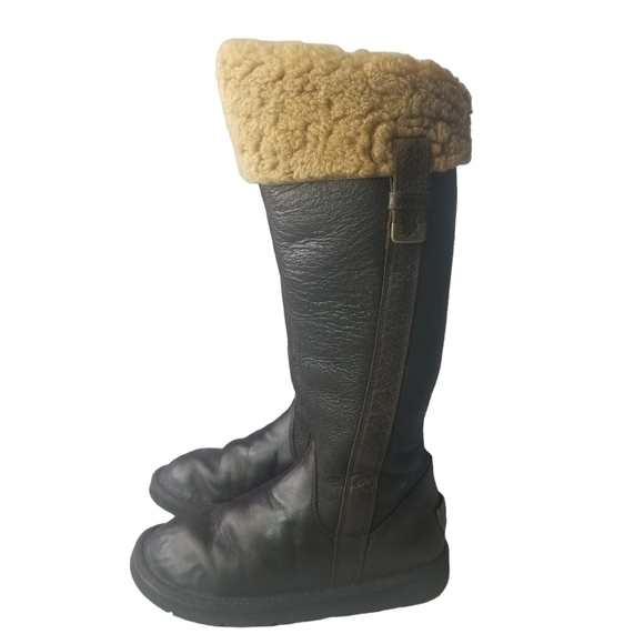 Ugg Locarno 5191 brown leather boots - Picture 2 of 13